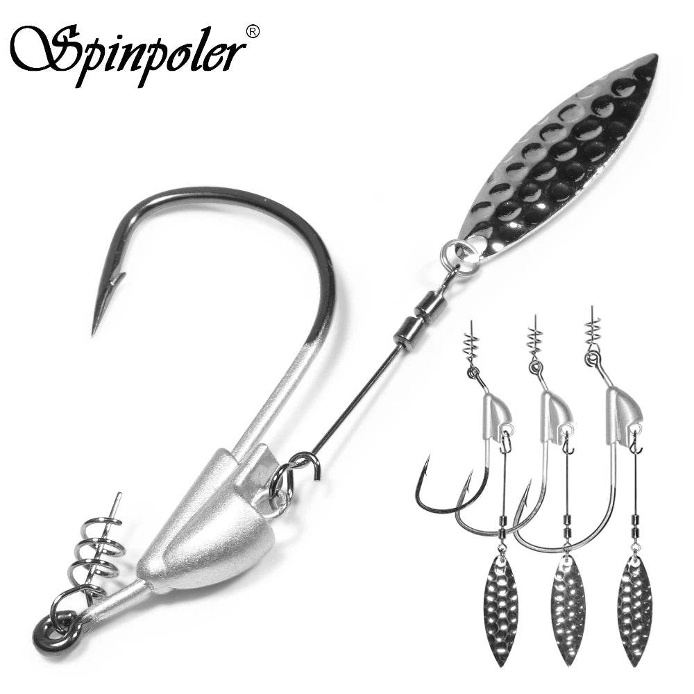 Spinpoler Underspin Jigheads – Bladed Weedless Swimbait Hooks - Fish & Cheaps | Fishing & Outdoor Gear