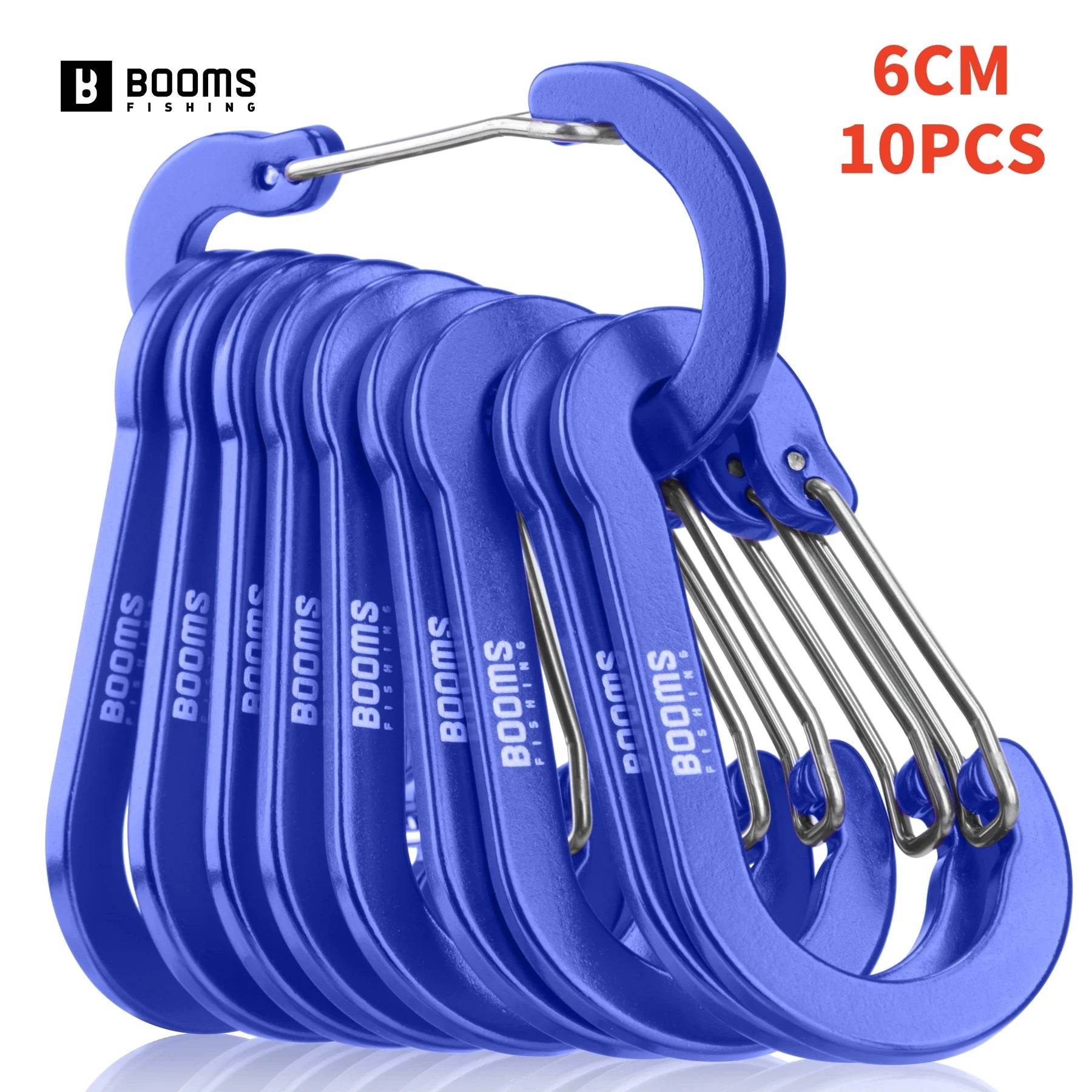 Booms Fishing 6cm Aluminium Carabiner Clips – 10 Pack - Fish & Cheaps | Fishing & Outdoor Gear