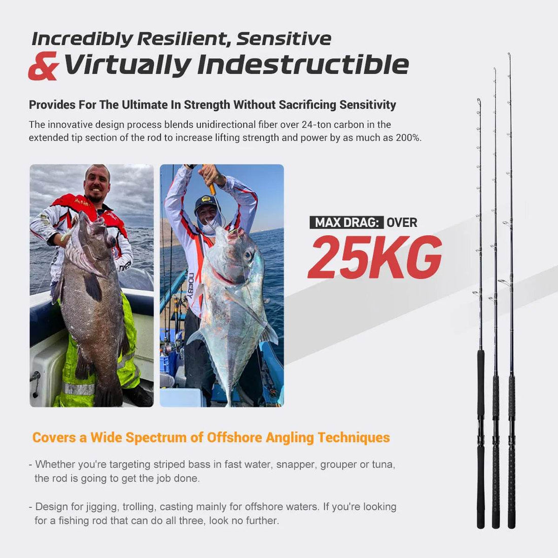 Noeby Beast Offshore Spinning Rod - Fish & Cheaps | Fishing & Outdoor Gear