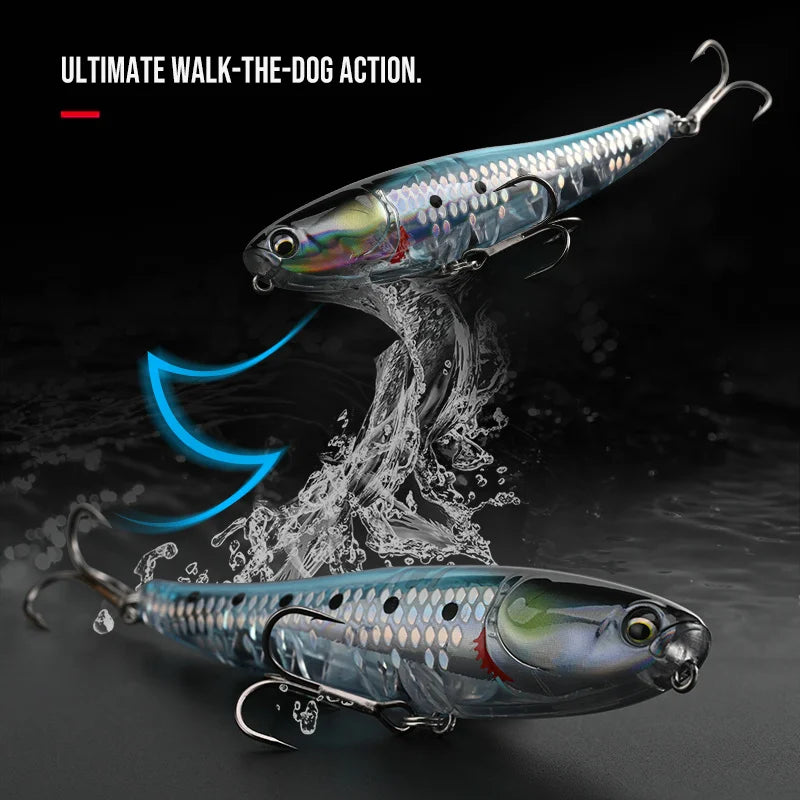 ALLBLUE BULLET MULLET 80mm/100mm Topwater Pencil Surface Walker Floating Fishing Lure Walk The Dog Saltwater Bass Hard Bait