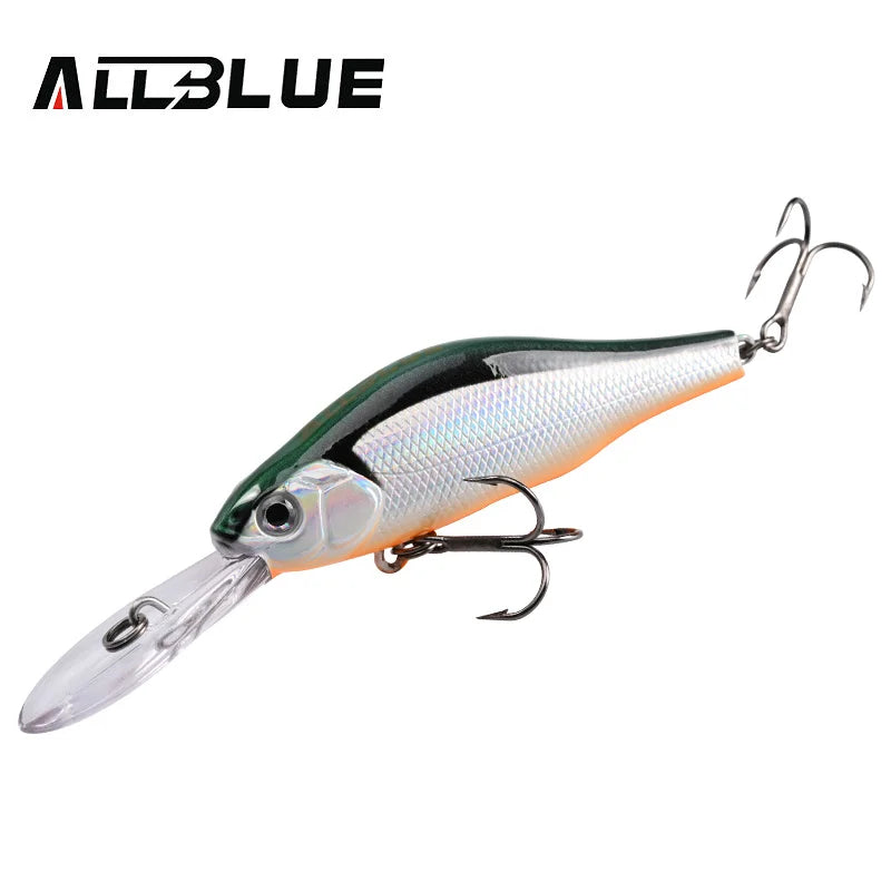 ALLBLUE HUNCH 70SP DR Professional Fishing Lure 70mm 10g Suspend Wobbler Minnow Depth 1.5-2m Bass Pike Artificial Bait Tackle