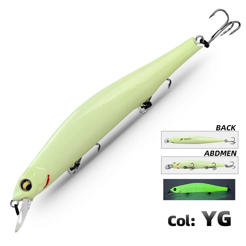 MEREDITH ORBIT-110SP Orbital Magnetic System Top Fishing Lures Minnow Wobbler Quality Fishing Tackle Hooks For Fishing