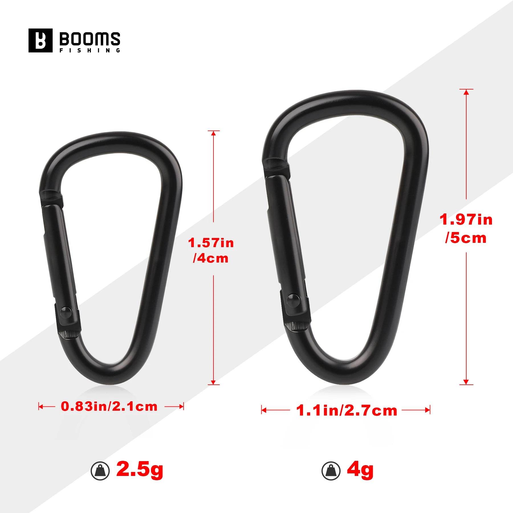 Booms Fishing CC2 Clip Set – 6-Pack Aluminium Mini Carabiners - Fish & Cheaps | Fishing & Outdoor Gear