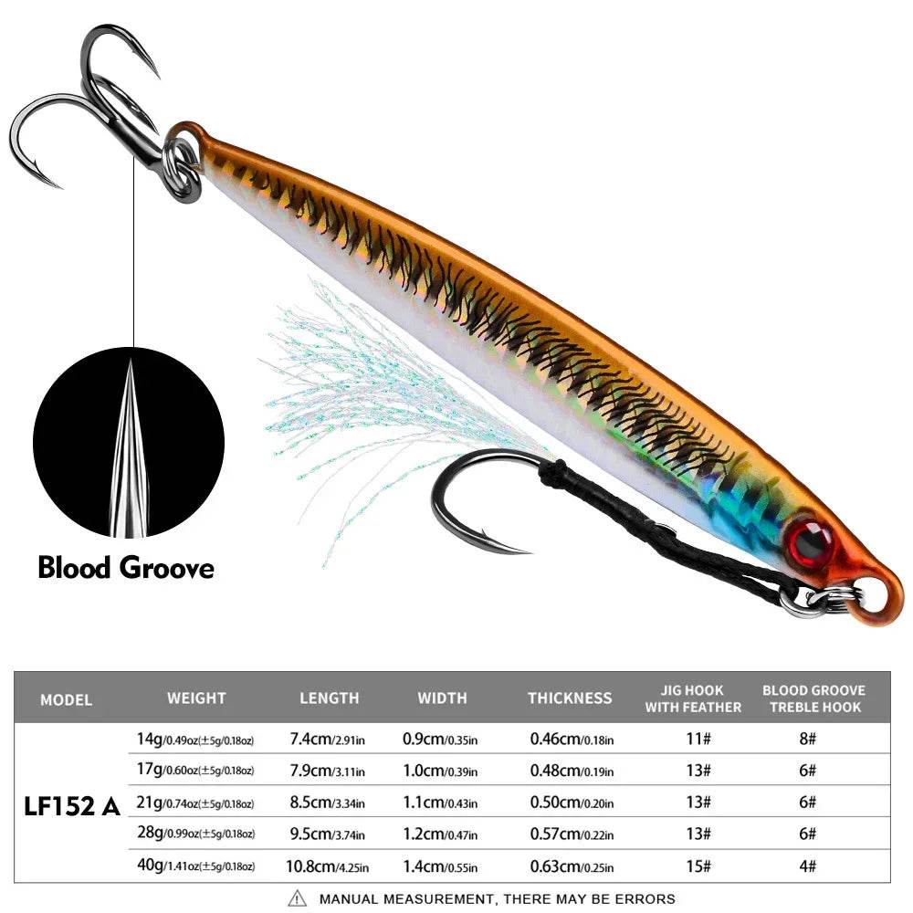 PROBEROS Fast Sink Metal Jigs – Long Distance Casting - Fish & Cheaps | Fishing & Outdoor Gear