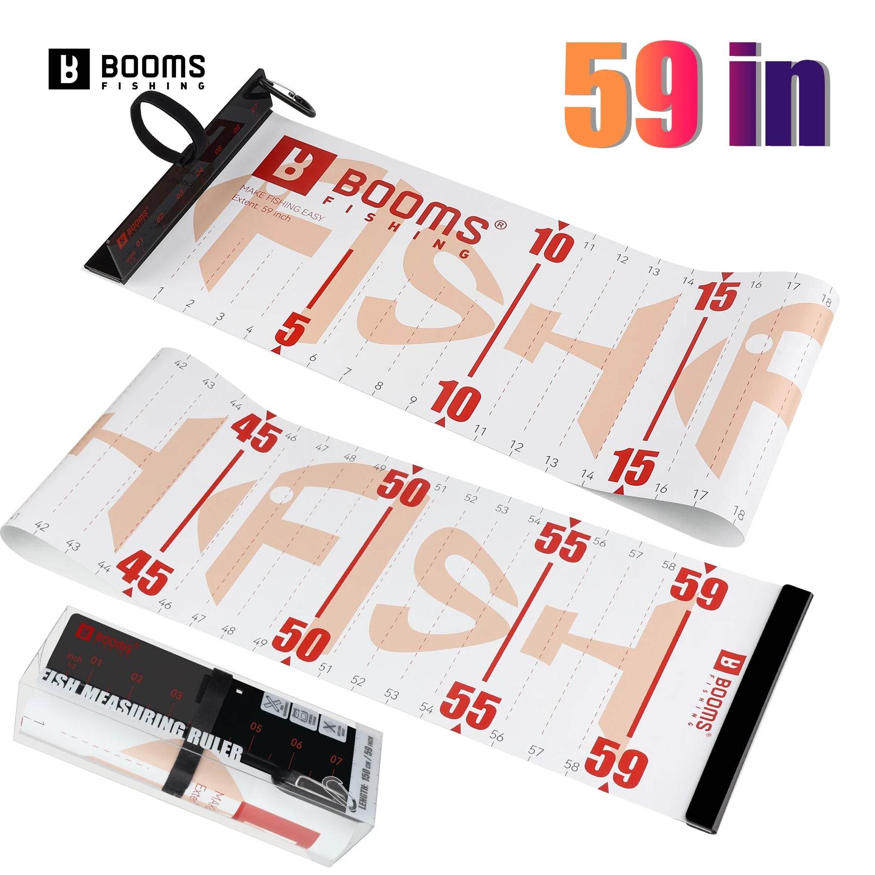 Booms Fishing 59in Waterproof Fish Measuring Ruler - Fish & Cheaps | Fishing & Outdoor Gear