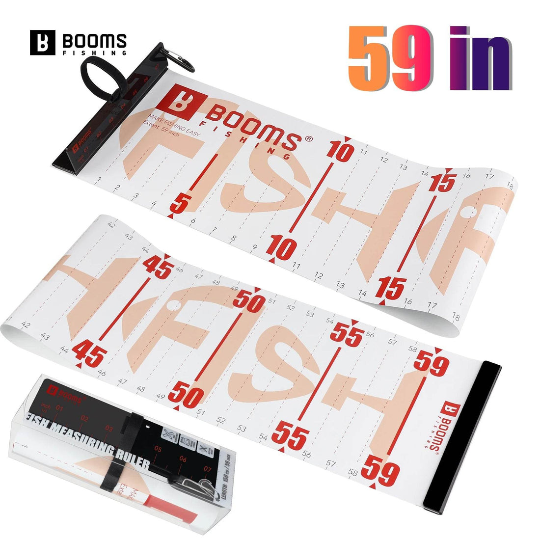 Booms Fishing 59in Waterproof Fish Measuring Ruler - Fish & Cheaps | Fishing & Outdoor Gear