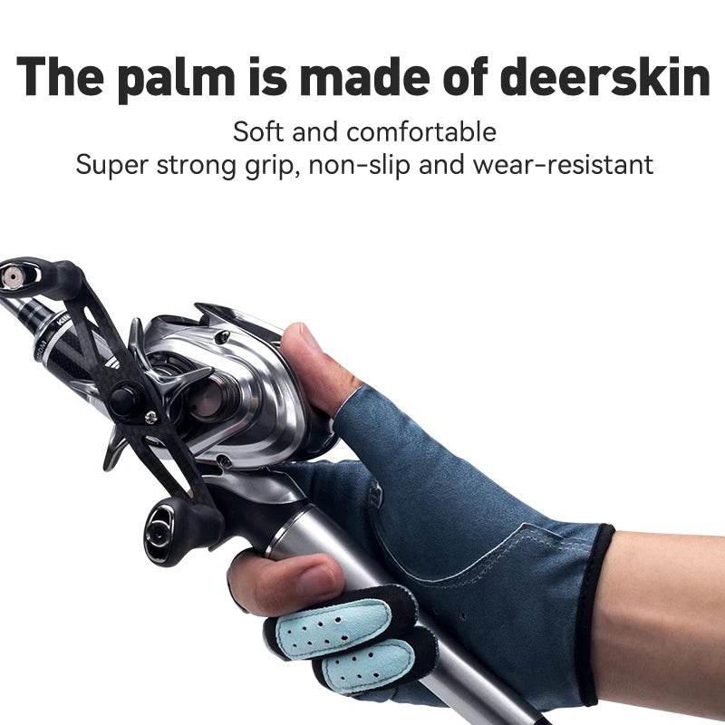 Kingdom Anti-Slip Three Finger Fishing Gloves - Fish & Cheaps | Fishing & Outdoor Gear