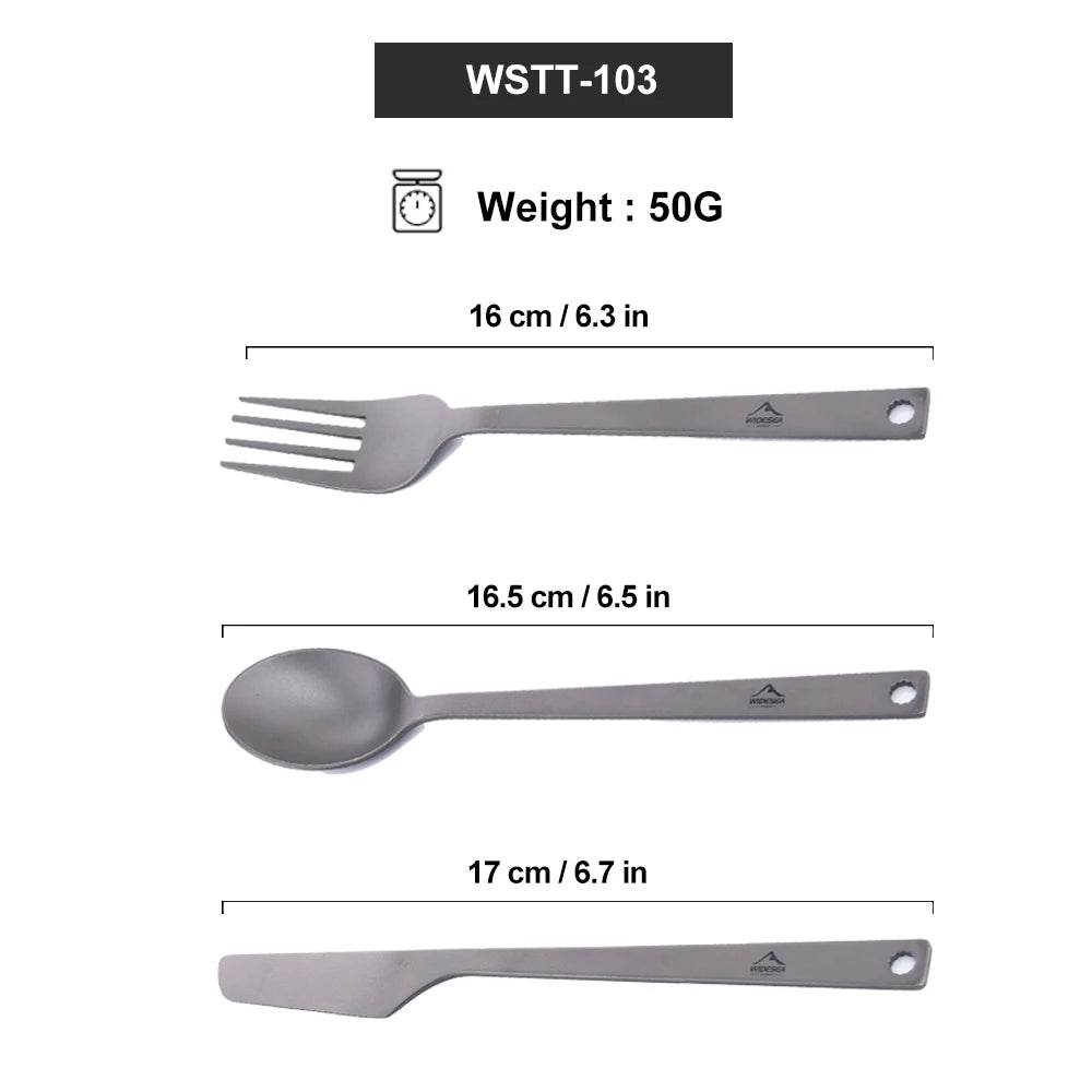 Widesea Ultralight Titanium Cutlery Set - Fish & Cheaps | Fishing & Outdoor Gear