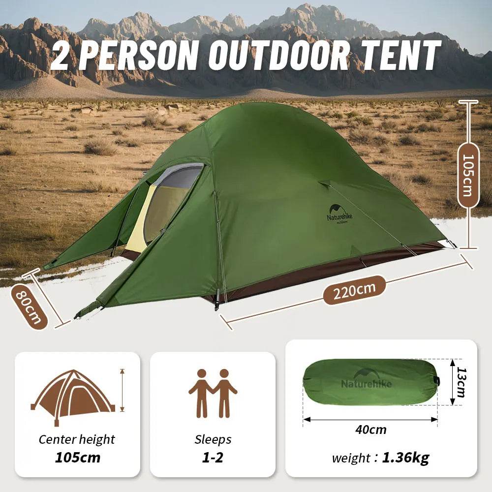 Naturehike Cloud Up 2 – Ultralight 2-Person Camping Tent - Fish & Cheaps | Fishing & Outdoor Gear