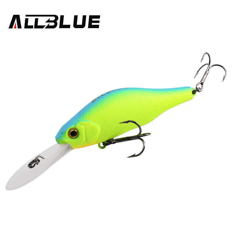 ALLBLUE HUNCH 70SP DR Professional Fishing Lure 70mm 10g Suspend Wobbler Minnow Depth 1.5-2m Bass Pike Artificial Bait Tackle