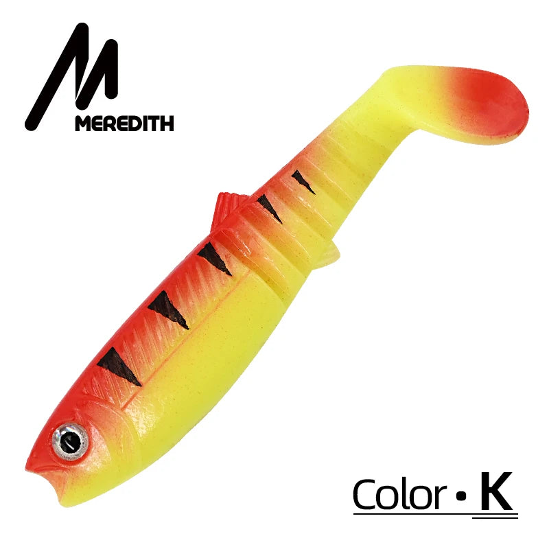 MEREDITH 10PCS 5.5g 8cm Lures Fishing Lures Artificial soft Fishing Baits Cannibal Fishing Fish Soft Lures Shads  JX62-08