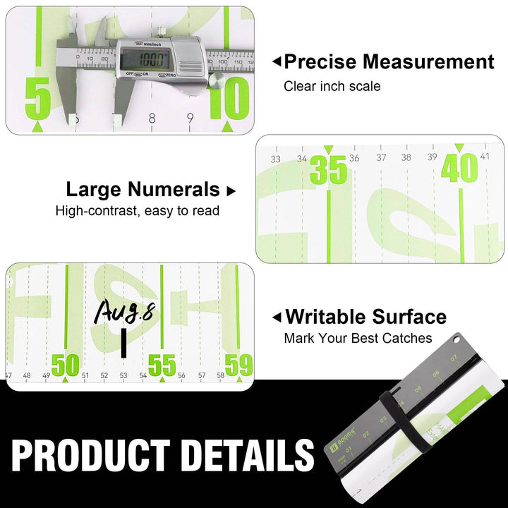 Booms Fishing 59in Waterproof Fish Measuring Ruler - Fish & Cheaps | Fishing & Outdoor Gear