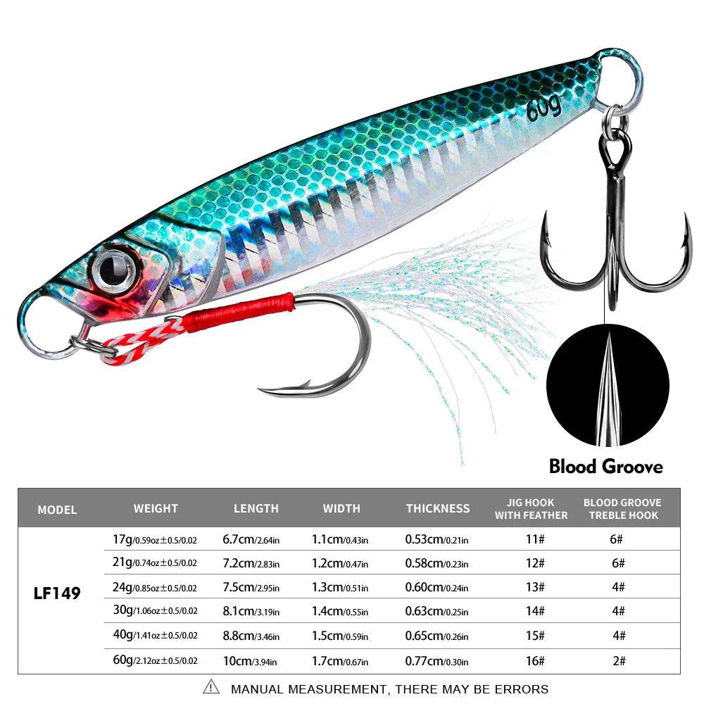 PROBEROS Metal Jig Fishing Lure – Versatile Saltwater & Freshwater Performer - Fish & Cheaps | Fishing & Outdoor Gear