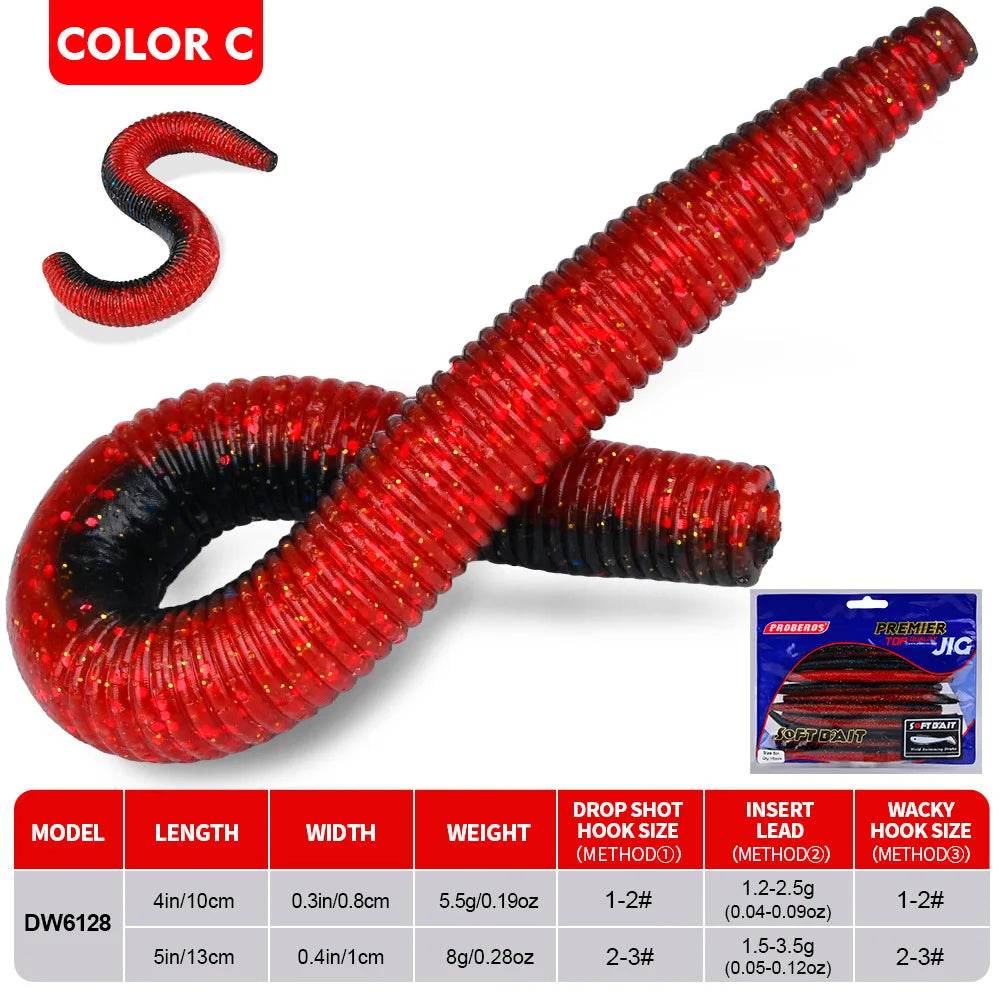 PROBEROS Lifelike Fishy Smell Worm Lures - Fish & Cheaps | Fishing & Outdoor Gear