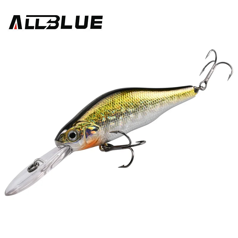 ALLBLUE HUNCH 70SP DR Professional Fishing Lure 70mm 10g Suspend Wobbler Minnow Depth 1.5-2m Bass Pike Artificial Bait Tackle