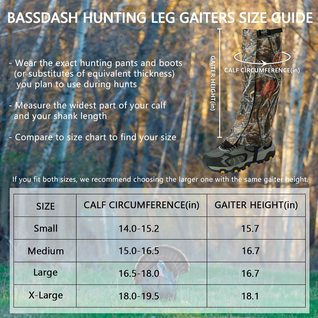 BASSDASH Camo Waterproof Gaiters – All-Terrain Leg Protection - Fish & Cheaps | Fishing & Outdoor Gear