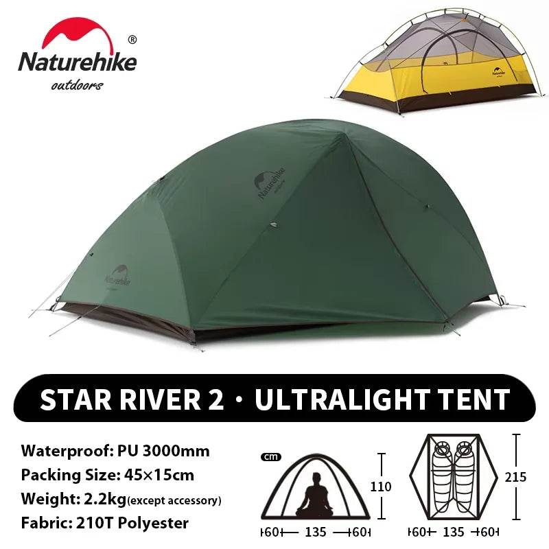 Naturehike Star River 2 — Ultralight Double-Layer Camping Tent - Fish & Cheaps | Fishing & Outdoor Gear