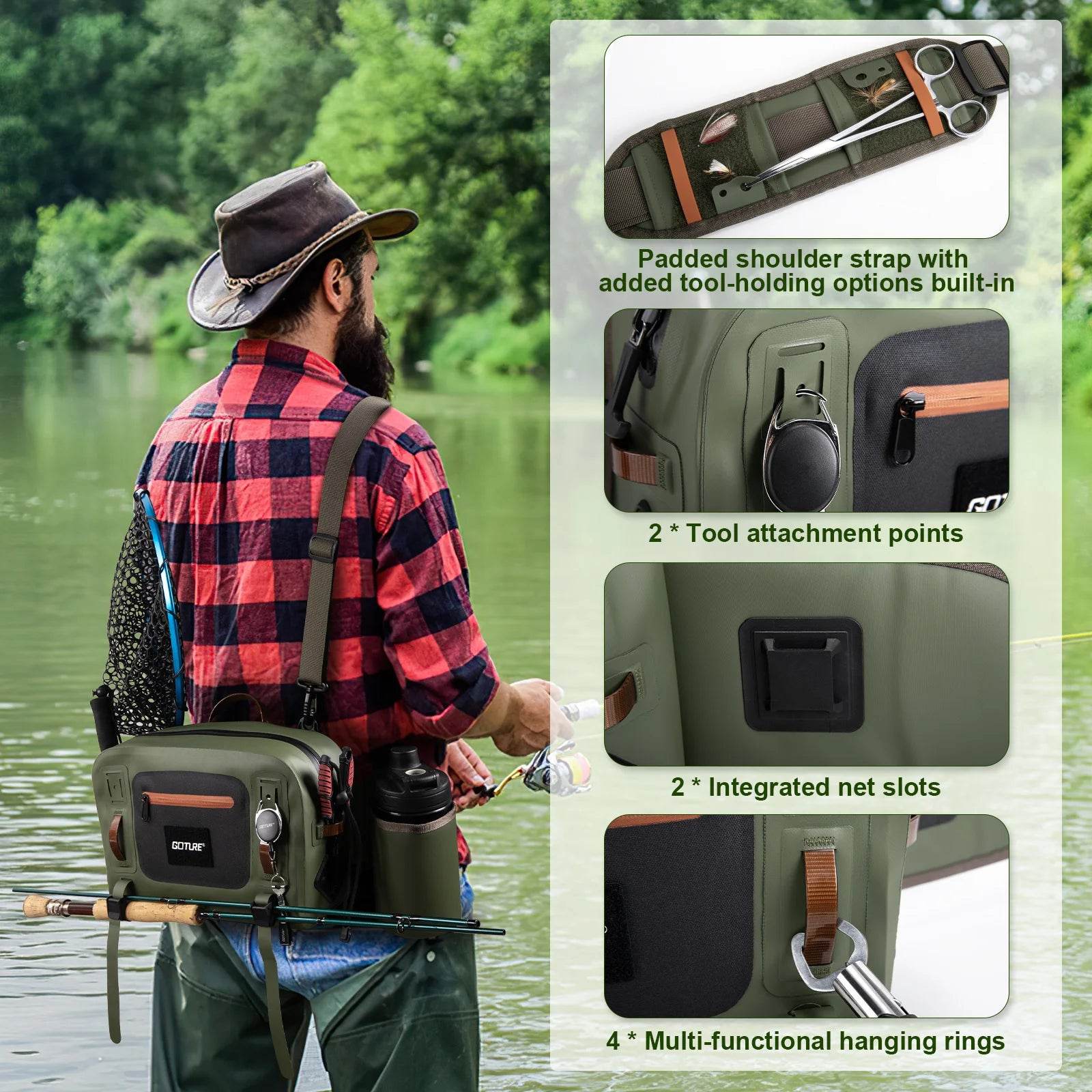 Goture Ultra Light Waterproof Fly Fishing Waist Bag - Fish & Cheaps | Fishing & Outdoor Gear