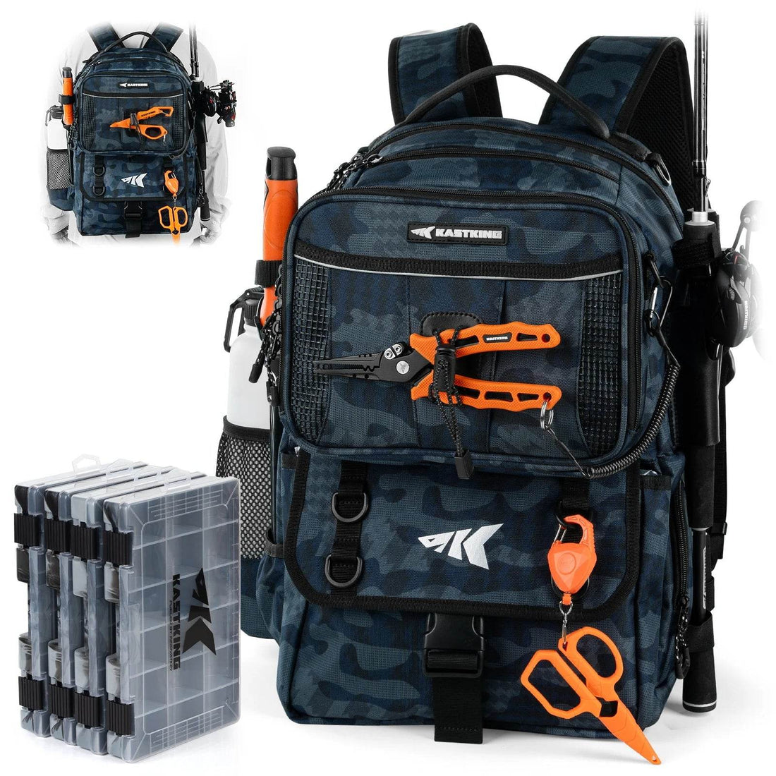 KastKing BaitSpace 50L Tackle Backpack - Fish & Cheaps | Fishing & Outdoor Gear