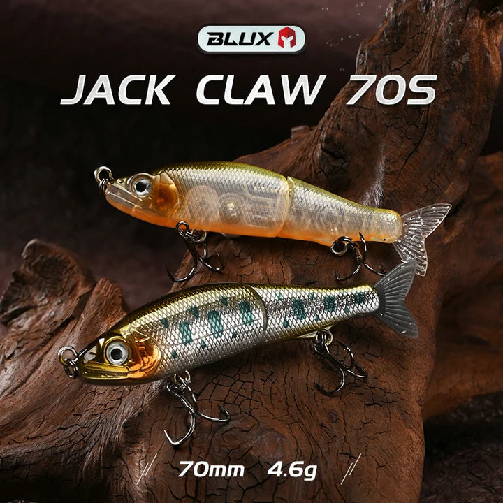 BLUX  JACK CLAW 70S Joint Swimbait 70mm 4.6g Sinking Minnow Wobbler Fishing Lure Artificial Hard Bait for Pike Bass Trout