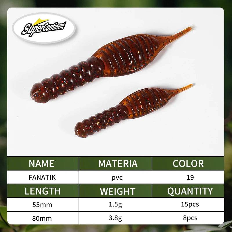 Supercontinent Fanatik Soft Lure Larva Baits - Fish & Cheaps | Fishing & Outdoor Gear
