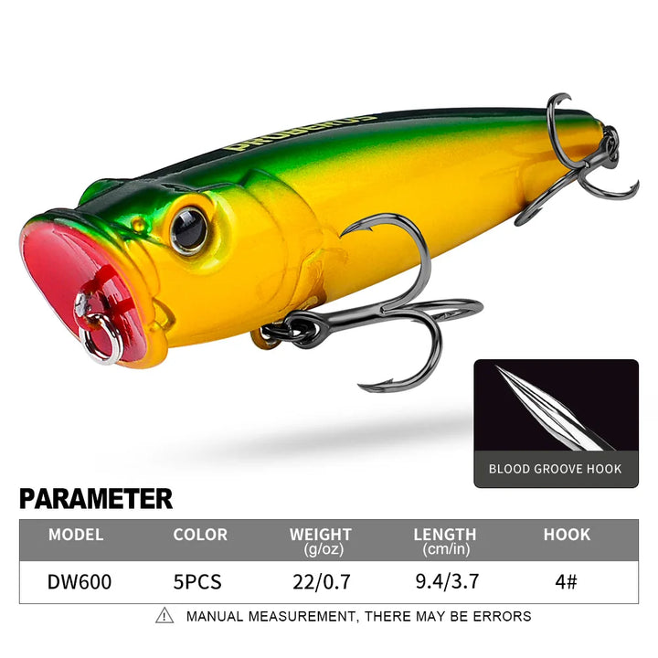 9.4cm 22g Fishing Lures Big Popper Topwater Floating Bass Sea Pesca Crank Lure Swimbait Wobbler Fishing Tacklejavascript:
