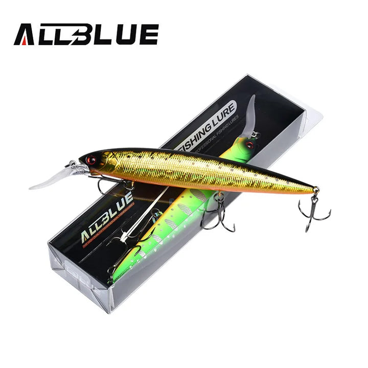 ALLBLUE GEKKO 132SF Fishing Lure 132mm 22g Wobbler Slow Floating Minnow Longbill Crankbait Pike Plastic Bait Fishing Tackle