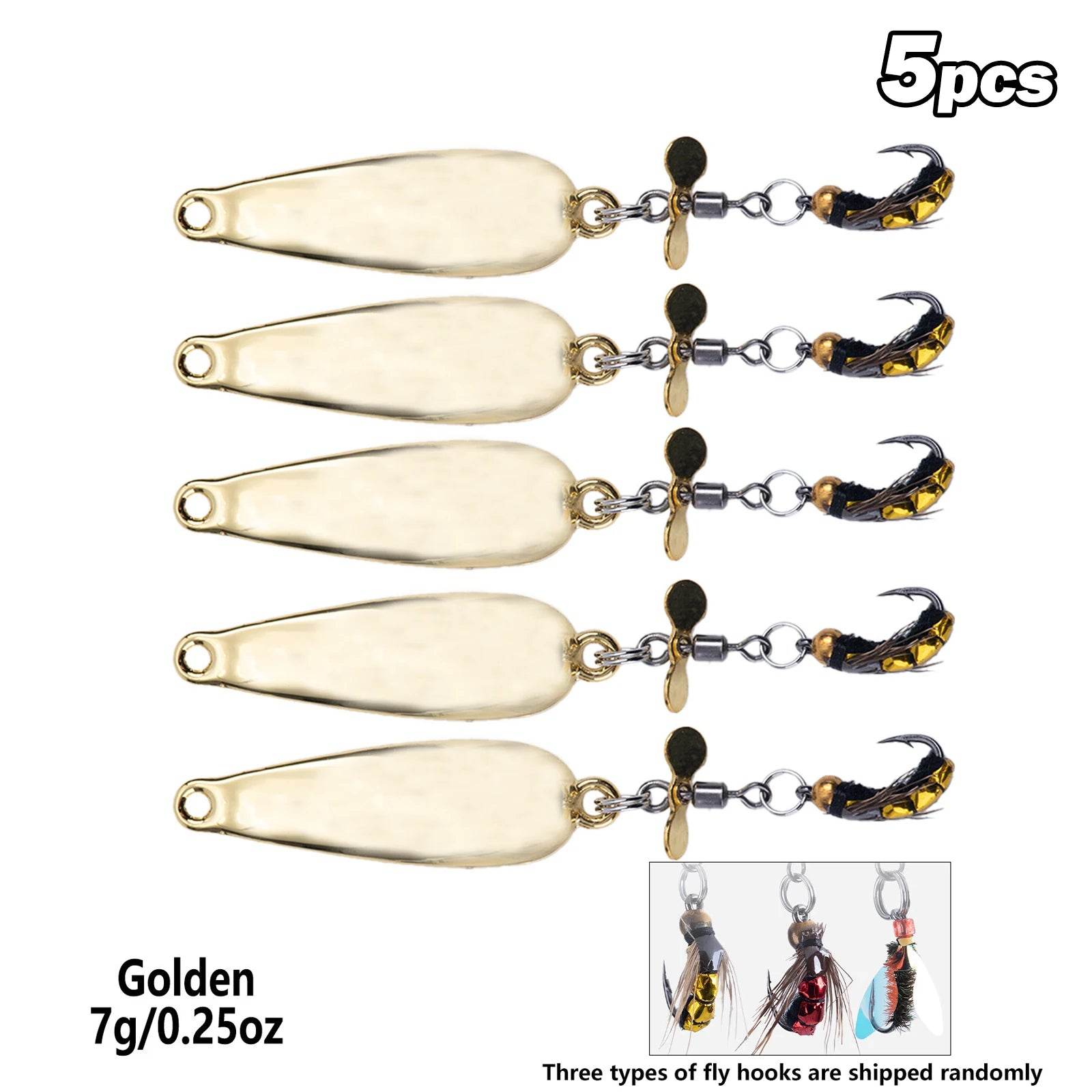 Goture 5pcs Lure Spoonbait Spinners – Hard Sequins Set - Fish & Cheaps | Fishing & Outdoor Gear
