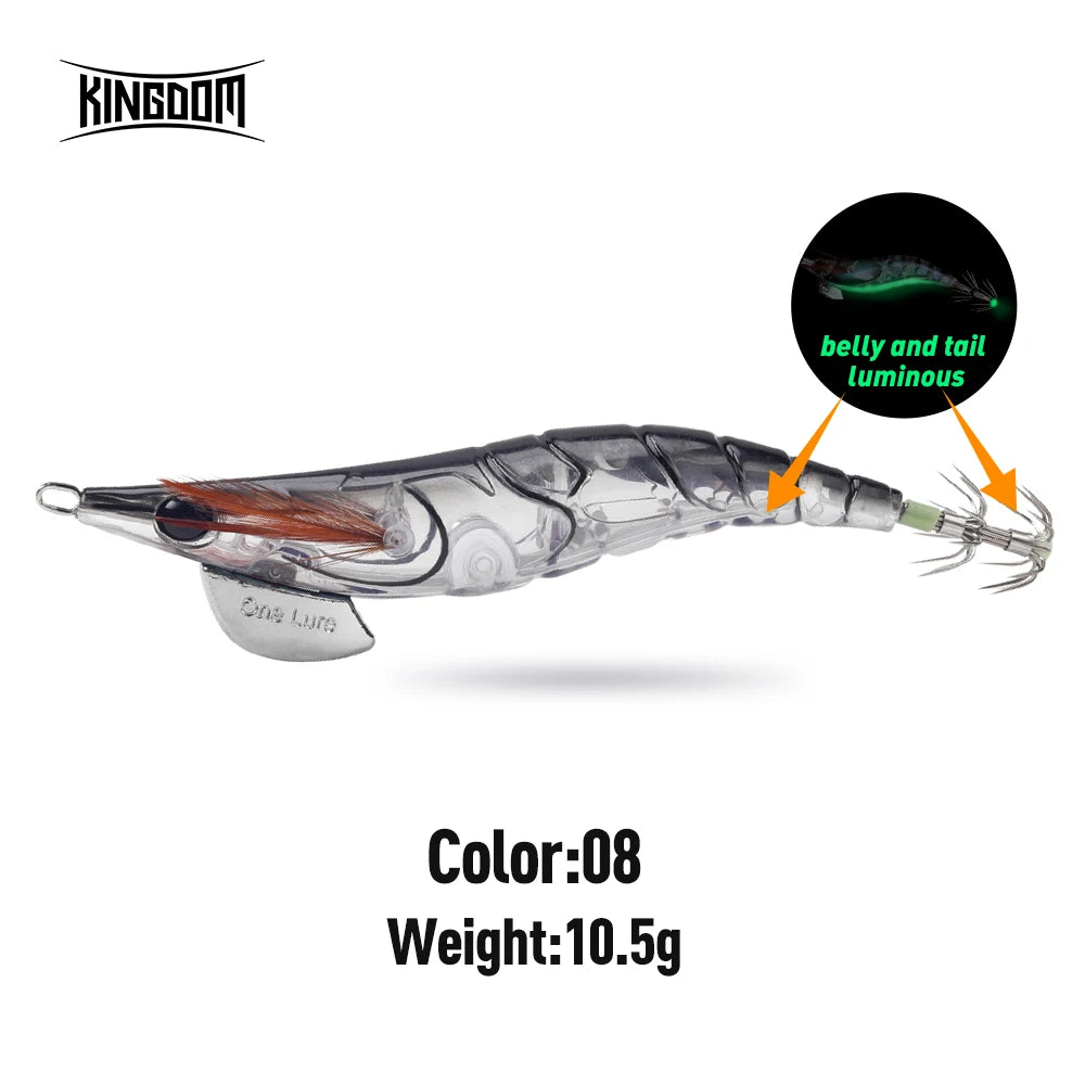 Kingdom Egi Squid Bait Artificial Jigging Lures Slow Sinking Squid Hooks Sea Fishing Octopus Cuttlefish Luminous Tackle Lure