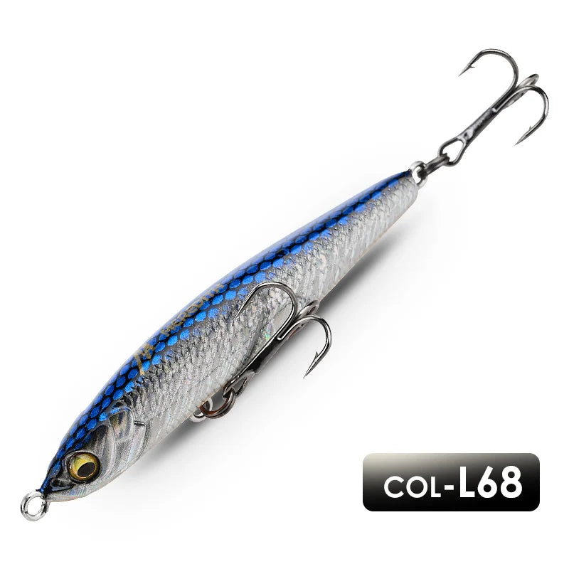 MEREDITH Fishing Lure Pencil Wobblers Hard Bait Sinking Fishing Wobbler  Artificial Lure Saltwater Lures For Pike Bass