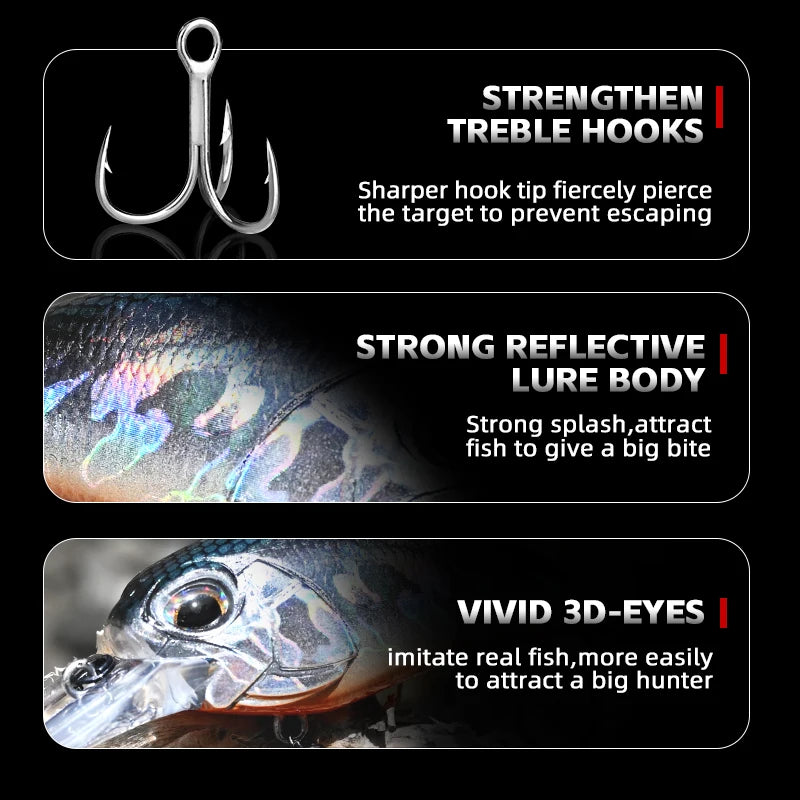MEREDITH 6.5cm 14g JERK CRANK Wobblers Crank Fishing Lure Artificial Minnow Jerkbait Floating Hrad Lure For Trout Fishing Bait