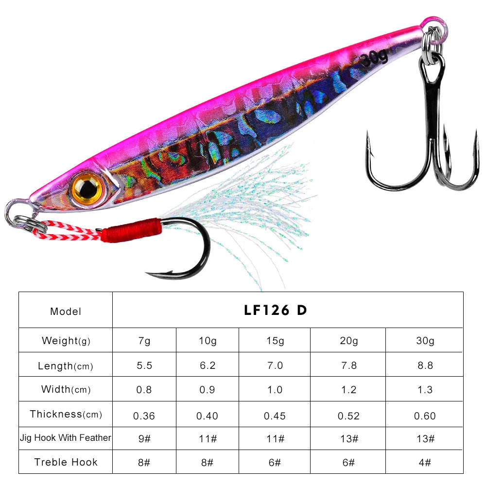 Japen Metal Cast Jig Spoon 7-30g Luminous Shore Casting  Sea Bass Fishing Lure Artificial Bait Tackle Jigging Lure