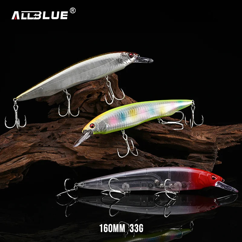 ALLBLUE KANATA+1 Fishing Lure Wobbler 16cm 33g Floating Hard Bait Longcast Minnow Pike Bass Saltwater Freshwater Tackle