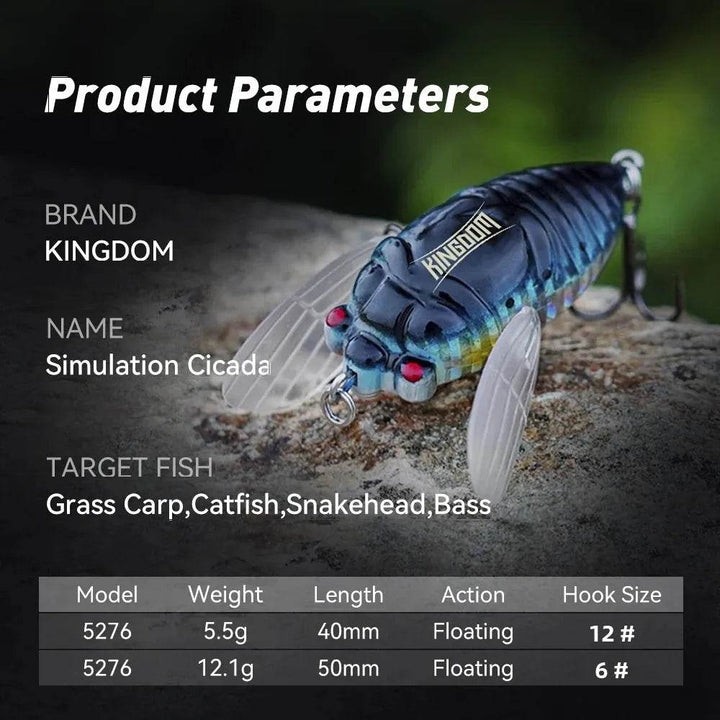 Kingdom Bionic Cicada Topwater Lure - Fish & Cheaps | Fishing & Outdoor Gear