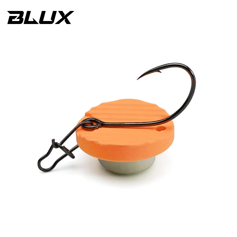 The BLUX BUTTON Area Trout Disc-like Vertical Fishing Lure 13mm 1.5g Sinking ABS Brass Deka Spoon Bung Artificial Bait Tackle