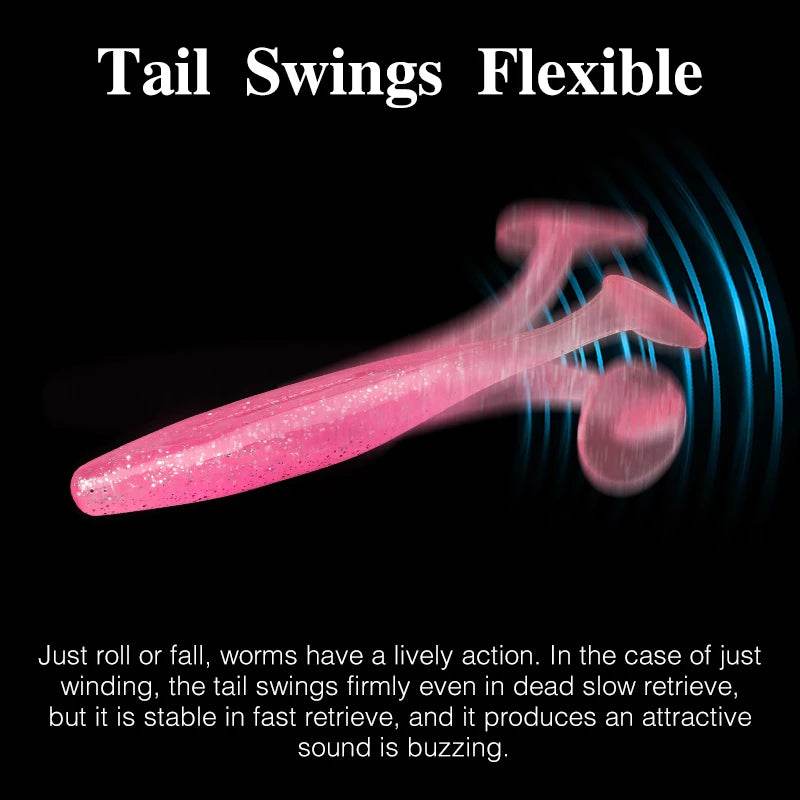 TSURINOYA DANCER T Tail Worm 89mm Soft Lure - Fish & Cheaps | Fishing & Outdoor Gear