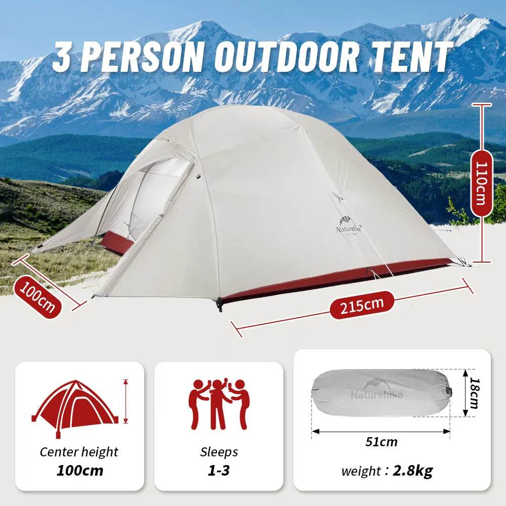 Naturehike Cloud Up 3 Ultralight Tent - Fish & Cheaps | Fishing & Outdoor Gear