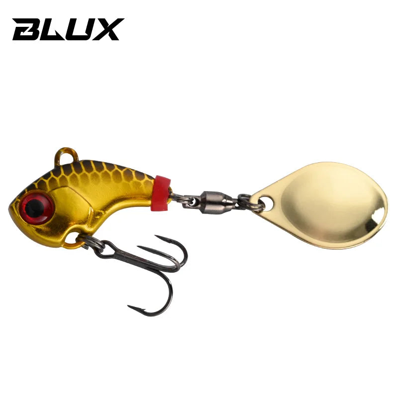 BLUX CYCLONE Tail Spinner 1/4oz 3/8oz Shad Metal Vib Casting Shore Jig Bait Copper Blade Spoon Freshwater Bass Fishing Lure