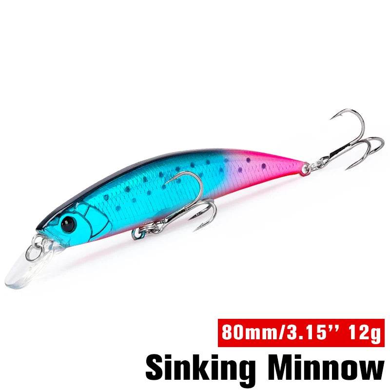 TSURINOYA 80S Sinking Minnow – 8cm Hard Bait - Fish & Cheaps | Fishing & Outdoor Gear