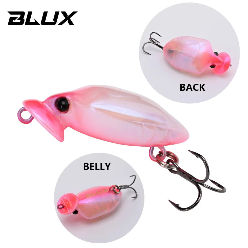 BLUX STINKBUG Insect Fishing Lure 31mm 2.5g BFS Topwater Crankbait Rolling Crank Freshwater Popper Bait Creek Trout Tackle