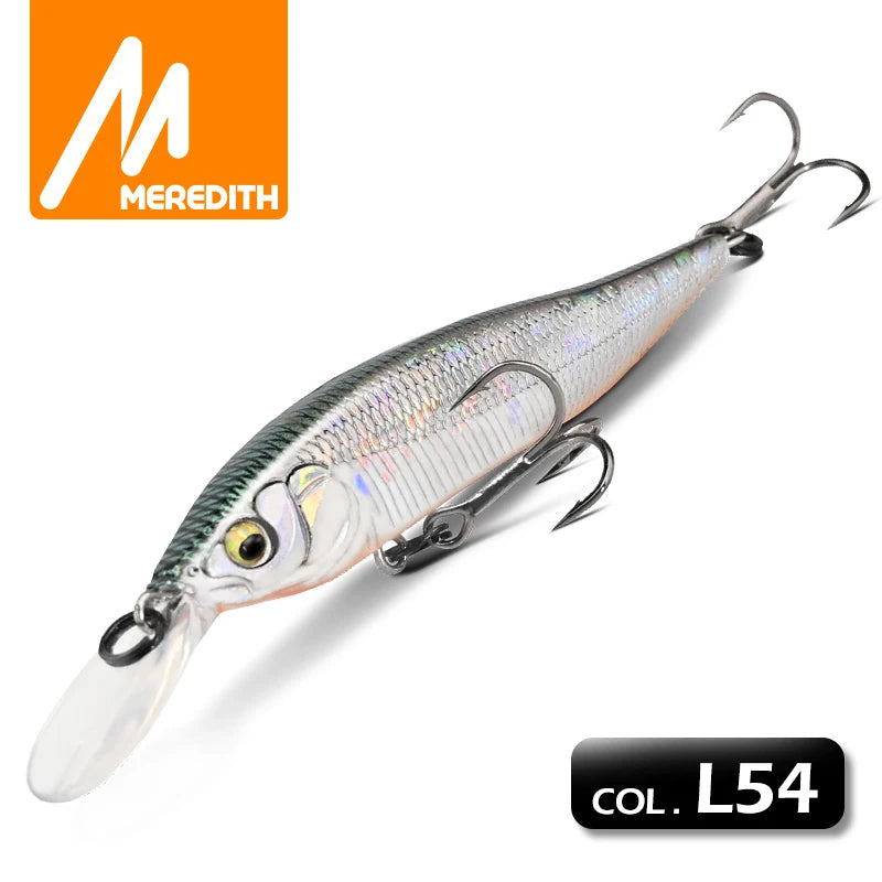 MEREDITH X-NANAHAN+1 Fishing Lures 75mm JerkMinnow Slow Singking Wobblers Bass Artificial Baits carp fishing goods MaxDepth 2.4M