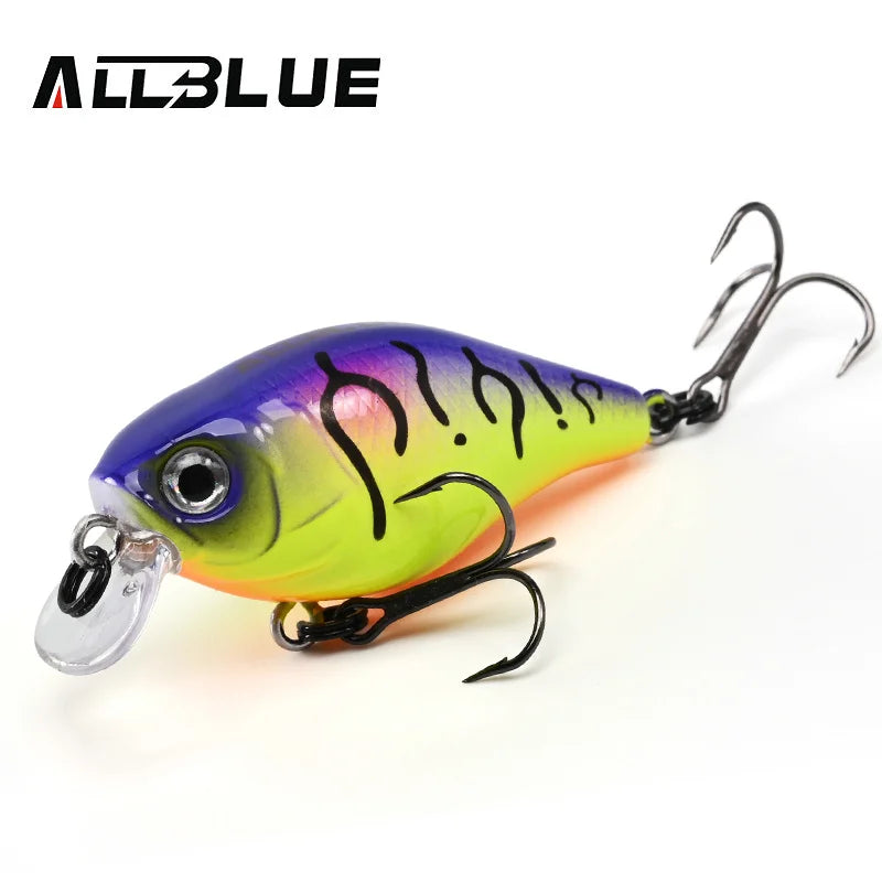 ALLBLUE PLUMP 38SR Crankbait 38mm 4g Shallow Rattle Floating Wobbler Hard Fishing Lure Minnow Artificial Crank Bass Trout Tackle