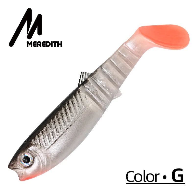 MEREDITH 10PCS 5.5g 8cm Lures Fishing Lures Artificial soft Fishing Baits Cannibal Fishing Fish Soft Lures Shads  JX62-08