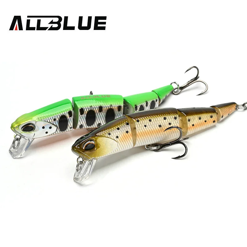 ALLBLUE Professional Jointed Swimbait 70mm 90mm Sinking Minnow Fishing Lure Jerkbait Artificial Hard Baits for Pike Bass Perch