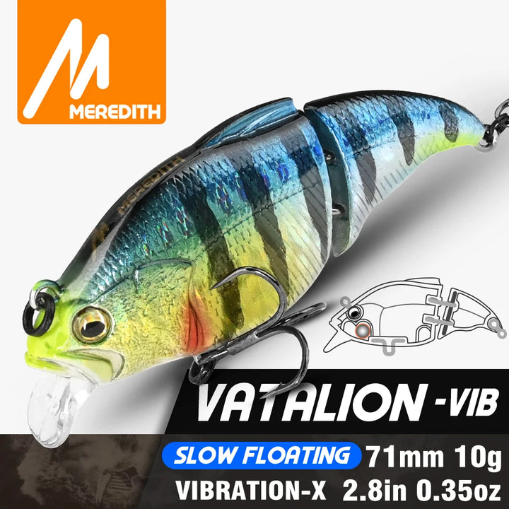MEREDITH 71mm 10g Vibration Fishing Lure  Slow Floating Hard Lure Artificial VIB Fishing Lures for Bass Pike Perch Tackle Sea