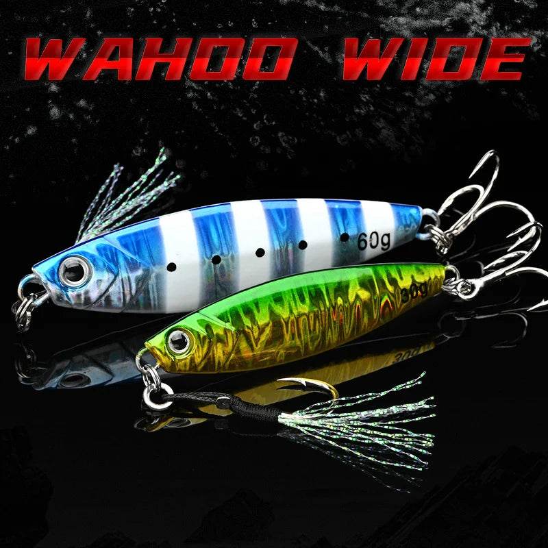 ALLBLUE WAHOO Wide Metal Jig – Powerful Shore Jigging Spoon - Fish & Cheaps | Fishing & Outdoor Gear