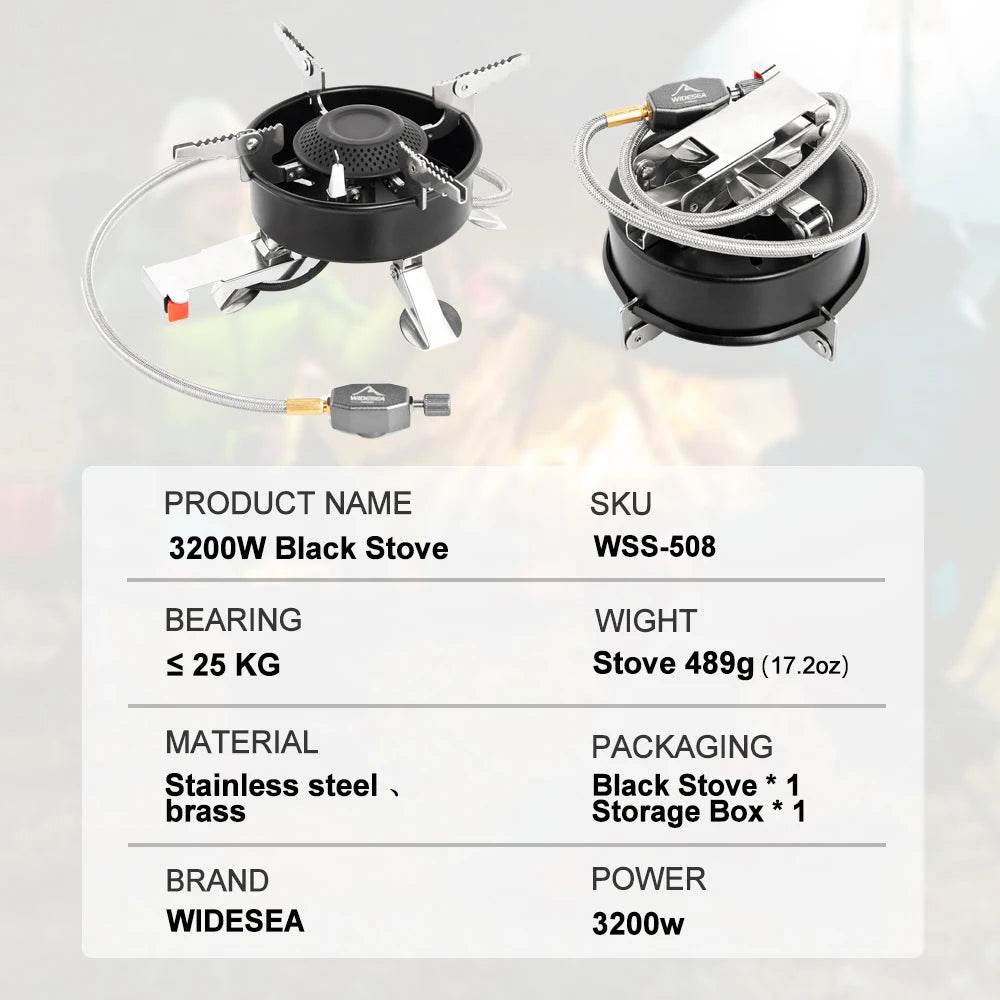 Widesea 3200W Foldable Camping Stove - Fish & Cheaps | Fishing & Outdoor Gear