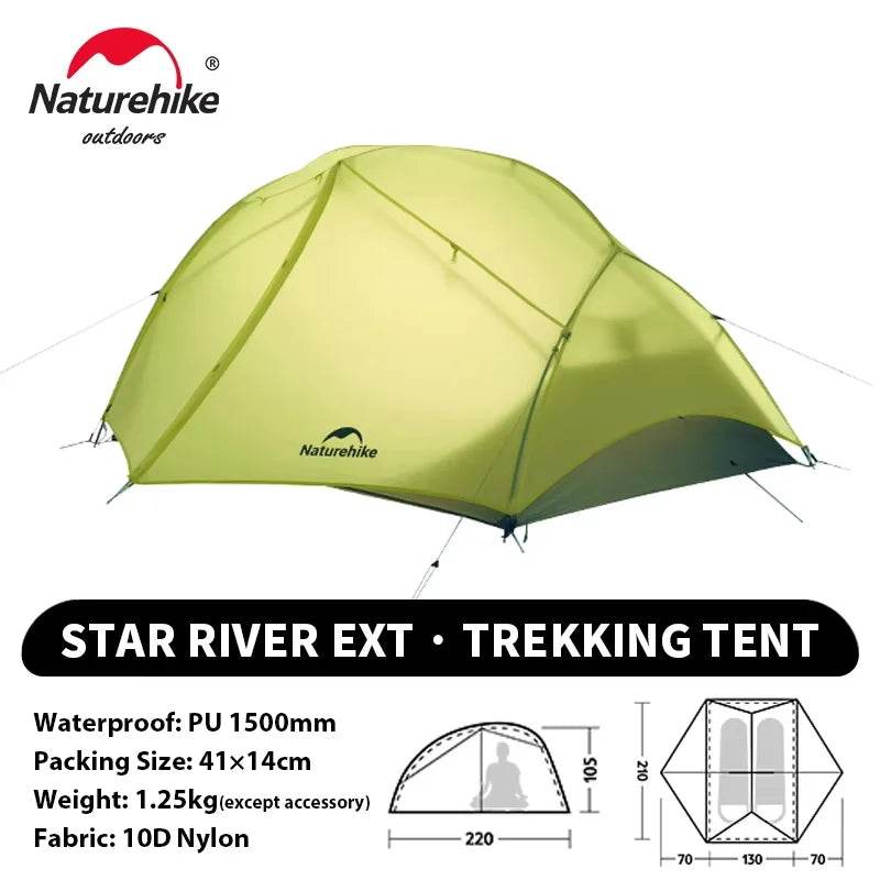 Naturehike Star River EXT 2P Ultralight Hiking Tent - Fish & Cheaps | Fishing & Outdoor Gear