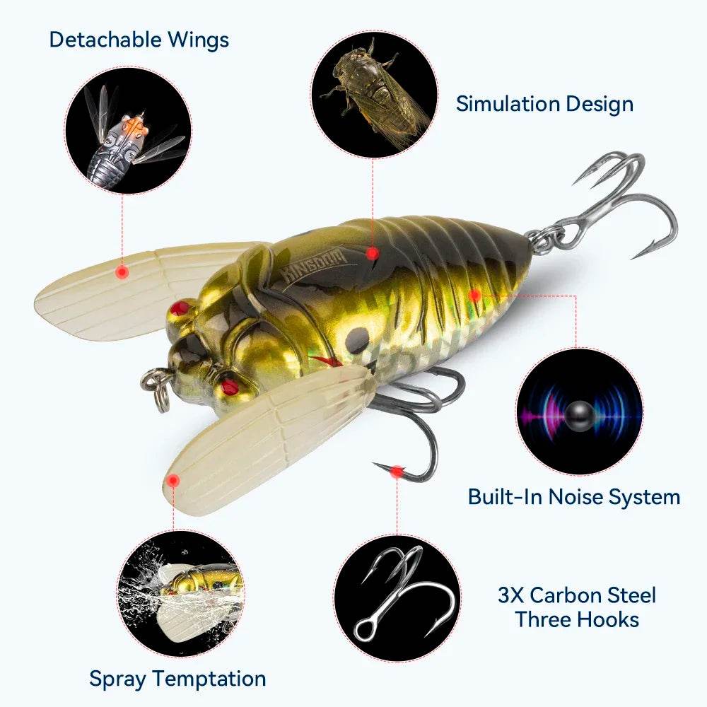 Kingdom Bionic Cicada Topwater Lure - Fish & Cheaps | Fishing & Outdoor Gear