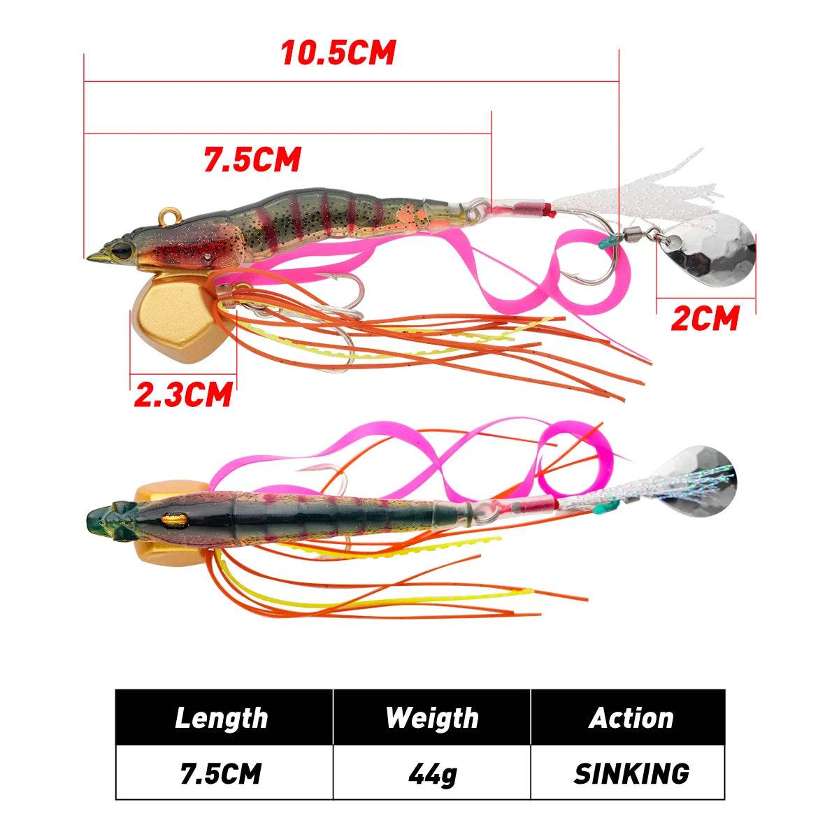 JOHNCOO VIB Prawn Spinner Lure - Fish & Cheaps | Fishing & Outdoor Gear